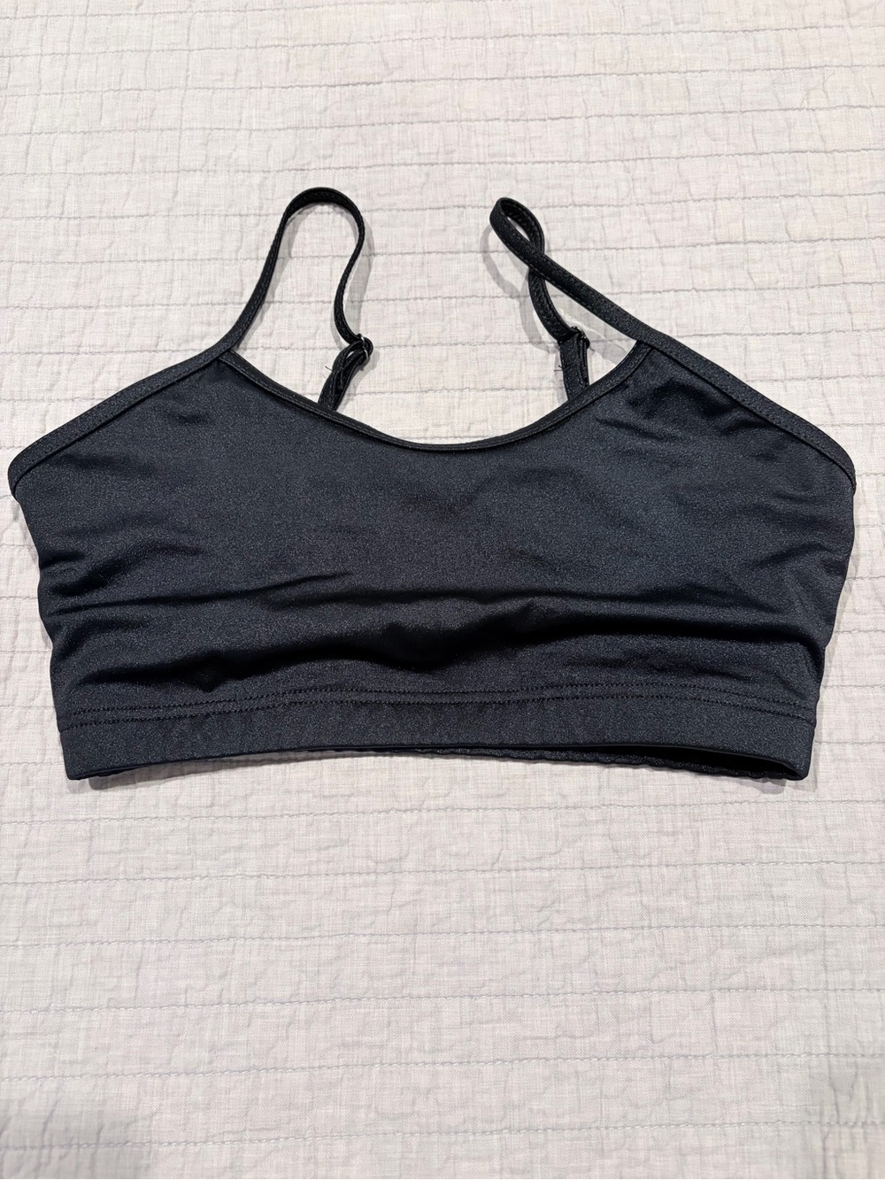 Weissman Lustre Camisole Bra Top – Black Shimmer – Adult Medium